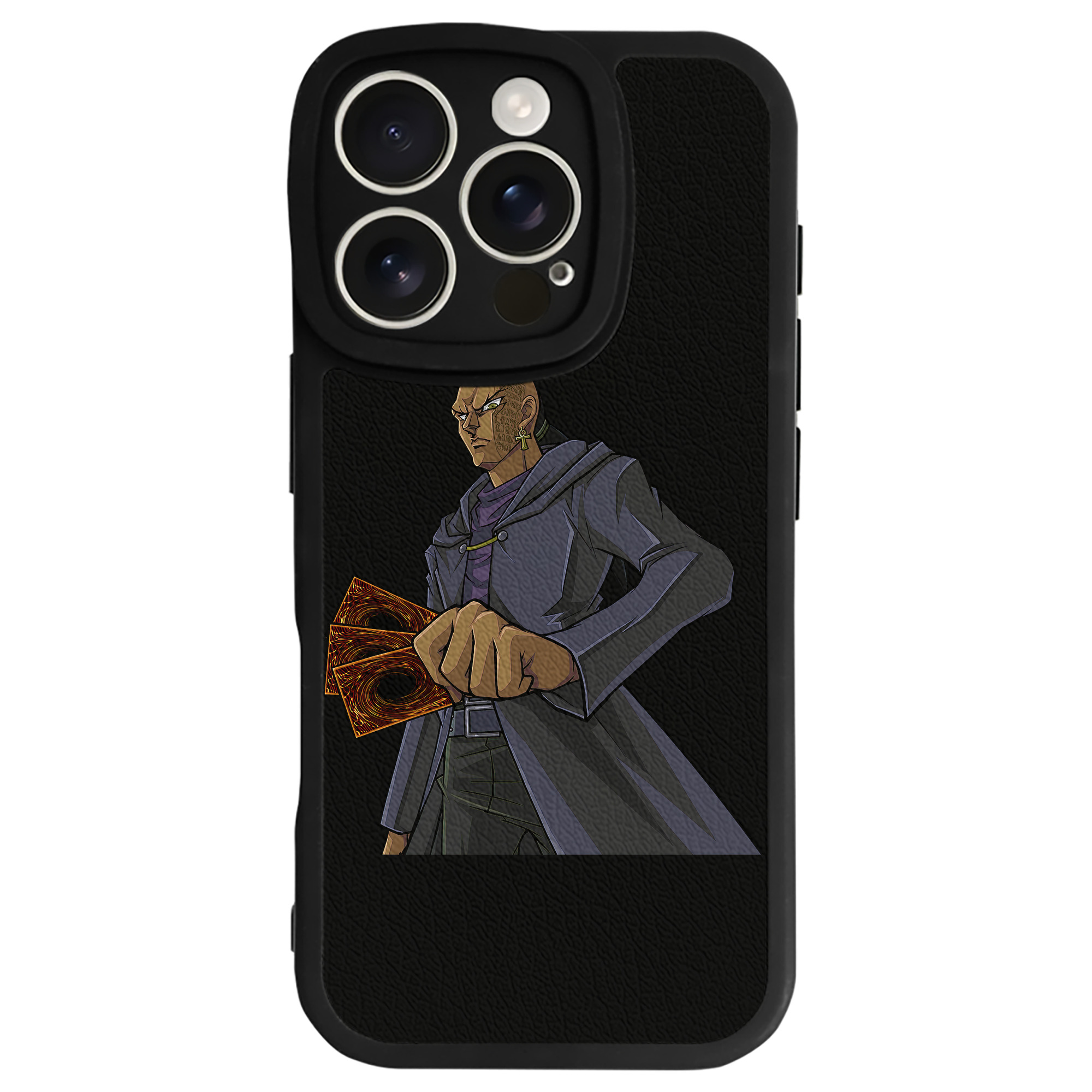 （画像用） 遊☆戯☆王 Yu-Gi-Oh! 【iPhone 16シリーズ対応】シリコンスマホケース（レザー調） 材質：シリコン